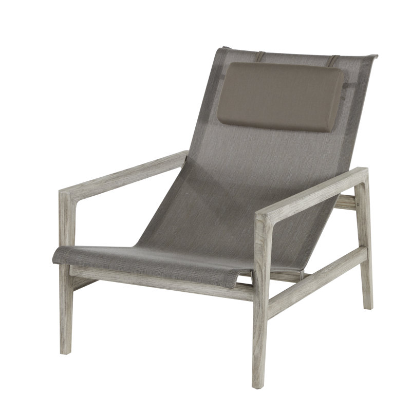 Coast Teak Patio Chair, Oyster Teak Frame/Gray Sling