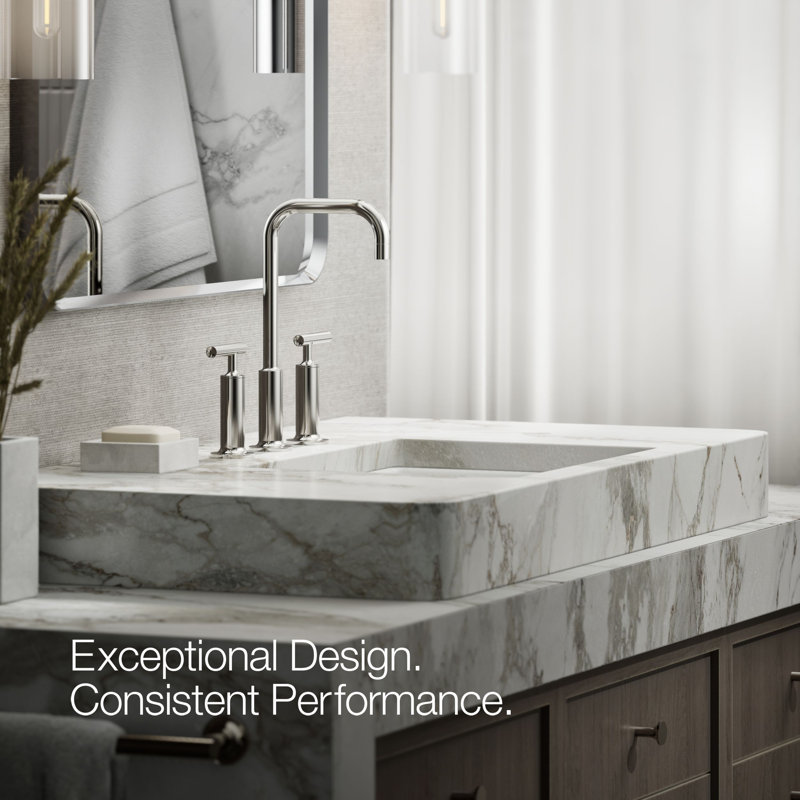 Purist Widespread Bathroom Faucet, Vibrant Polished Nickel