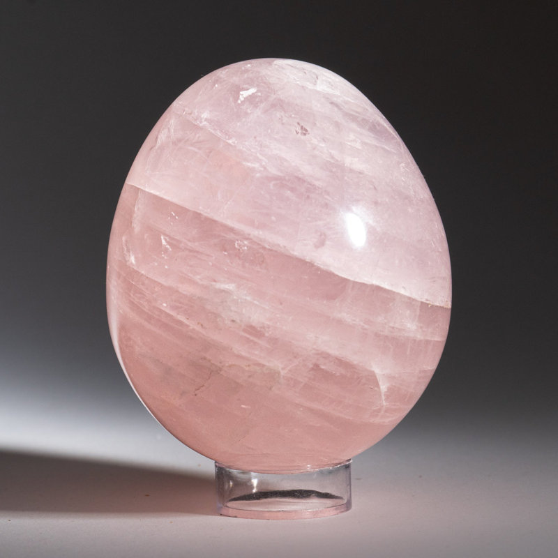 Œuf poli rose quartz rose de Madagascar (1,8 lb)