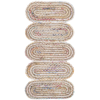Abhay Hand Woven Jute, Cotton Rug