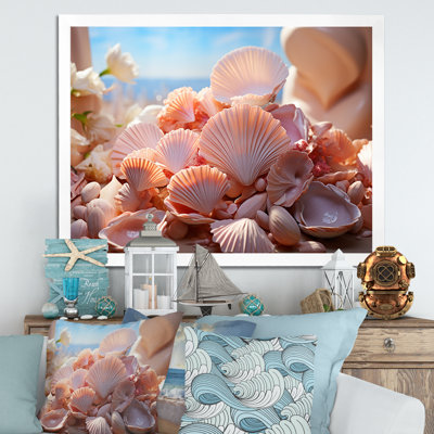 Coquillages romantiques sur toile