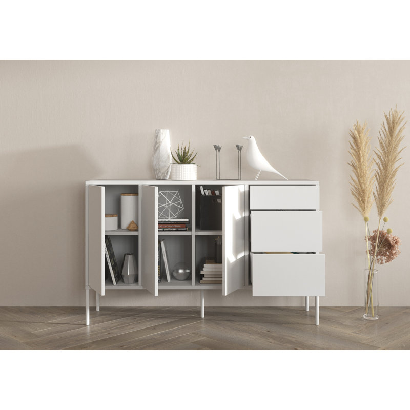 Caola 130cm Sideboard, White