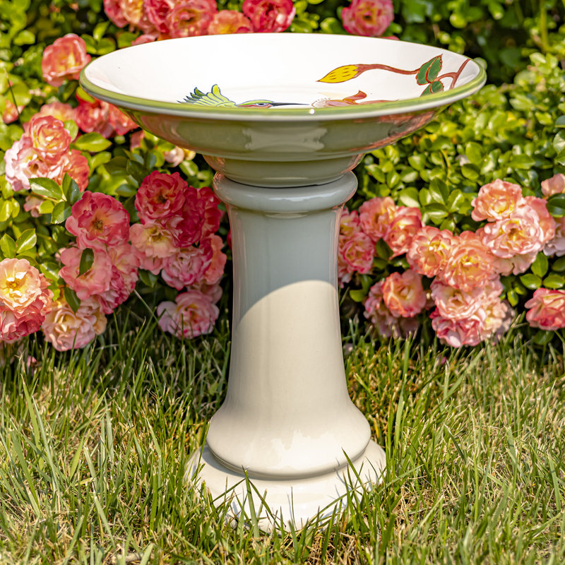 Bilguun Ceramic Single Tier Birdbath