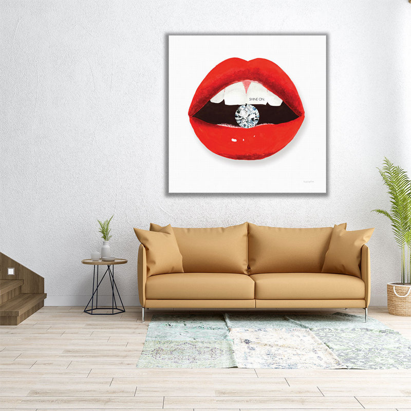 «Hot Lips II», reproduction d'art sur toile, H 40 po x l 40 po