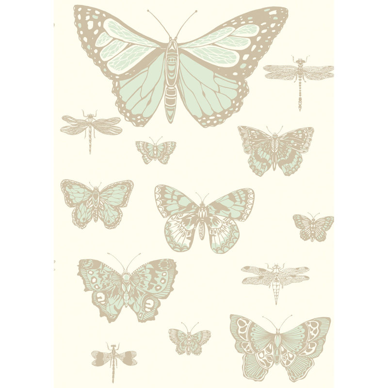 Whimsical Wallpaper Roll, Duck Egg Ivory