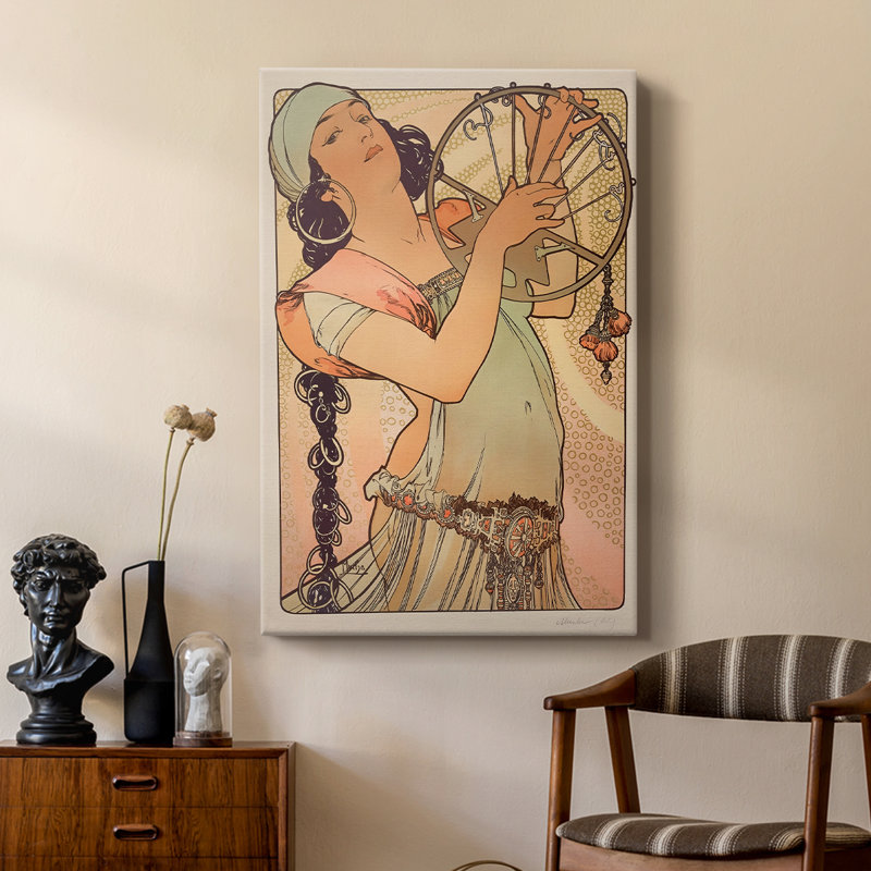 Salomé - Toile tendue avec châssis par Alphonse Mucha, 18 x 27