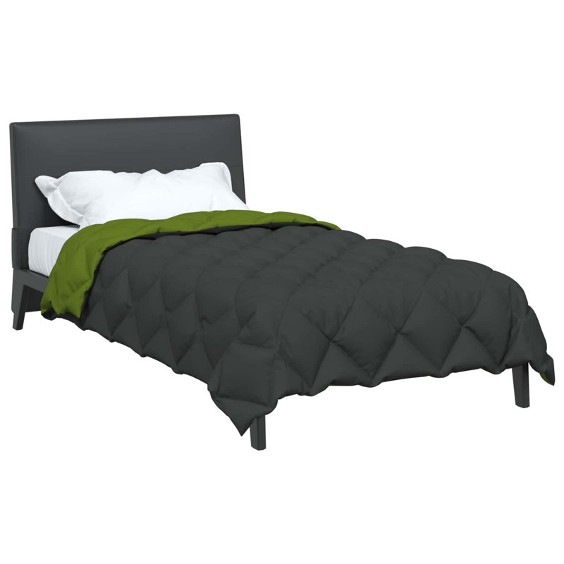  Winter Duvet Green And Anthracite 220 X 260 Cm Microfiber, 140 x 200 cm