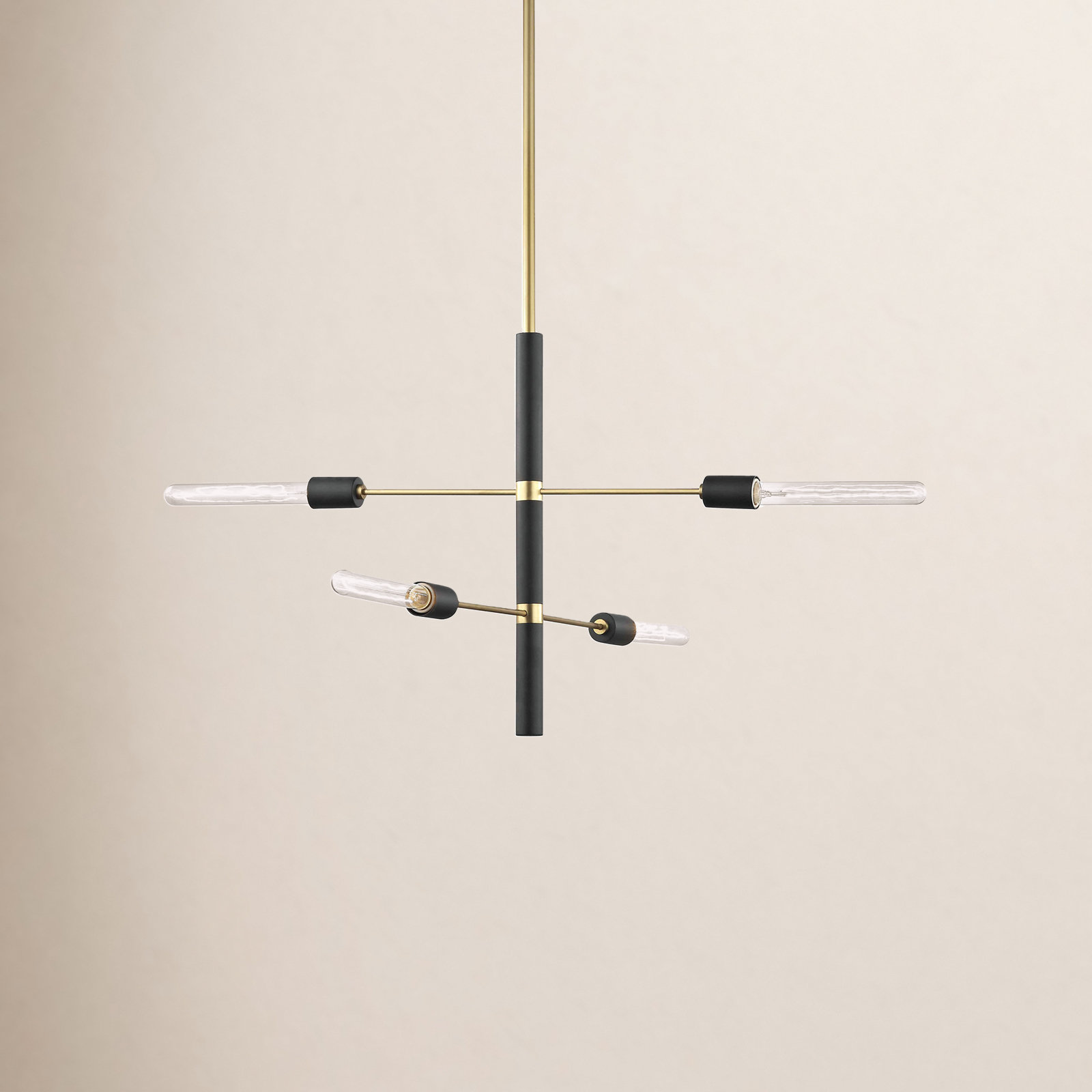 Christopher 4 - Light Sputnik Chandelier, Aged Brass