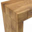 Élégante table de bar en grain de bois naturel - 50 pouces de long, un choix pratique pour les maisons modernes. Autocollant texturé en grain de bois, équipé de deux tiroirs