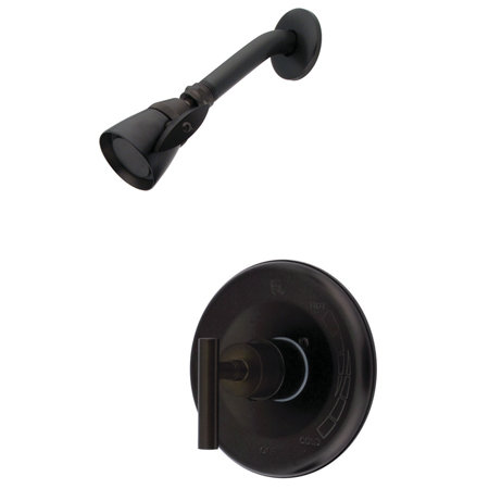 Robinet de douche Kingston à poignée simple Kingston, Bronze huilé
