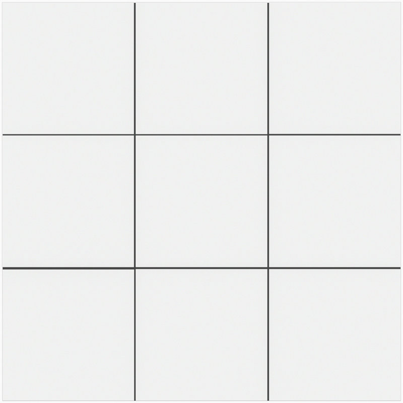 Carrelage mural et de plancher en porcelaine mat 7,9 po x 7,9 po Kenzo, Blanc