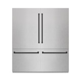 ZLINE Autograph 72 in. Built-In Refrigerator in Stainless Steel w/ Gold Accents