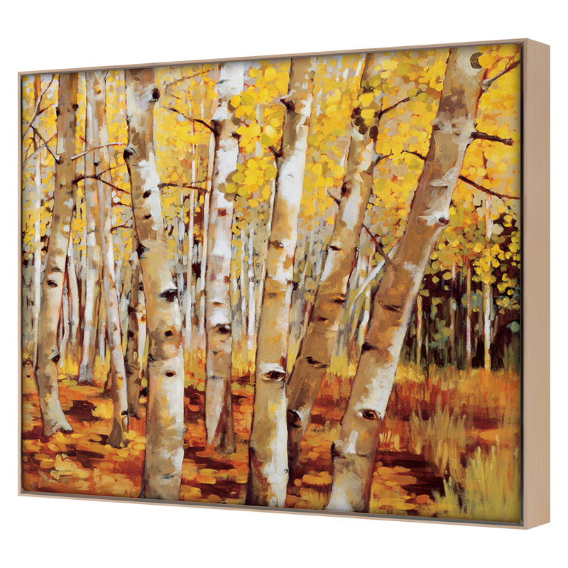 Aspen Grove Print by Waldron, Sarah, 43'' H x 48'' W, Maple Floater Framed