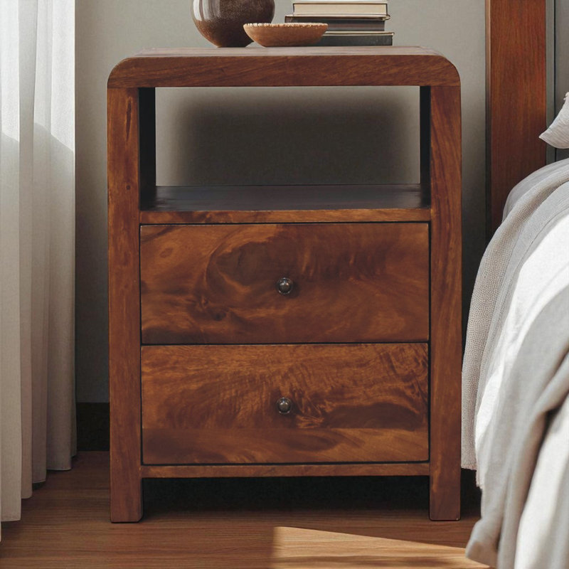 Cynthiaann 17.72'' W Solid Wood Nightstand