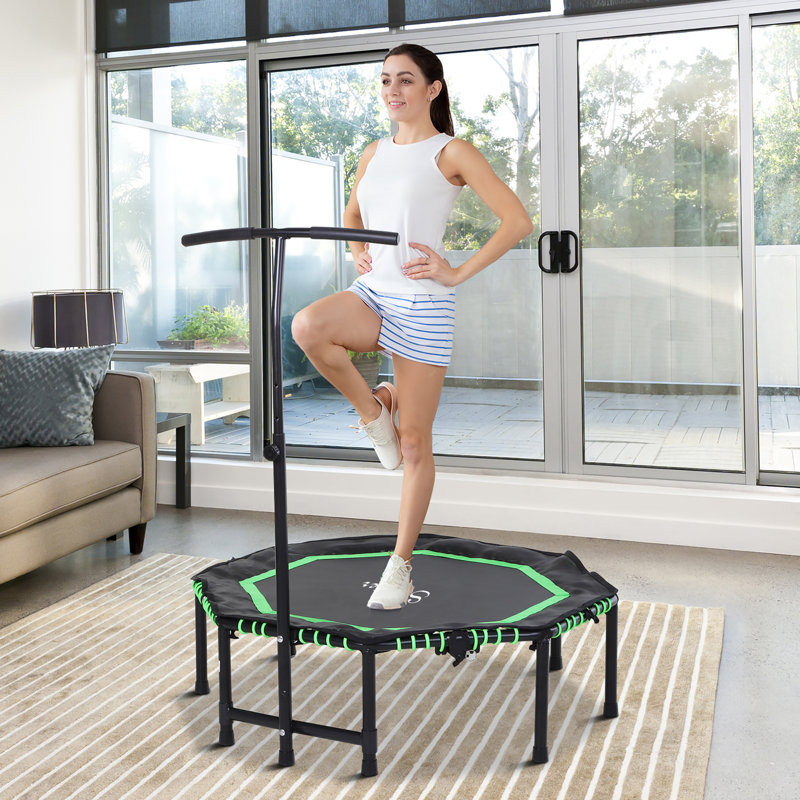 Trampoline d'intérieur pliable de 4 pi avec guidon Soozier