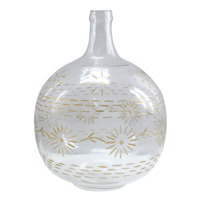 Bouteilles décoratives en verre, H 9,5 po x l 12 po x P 12 po