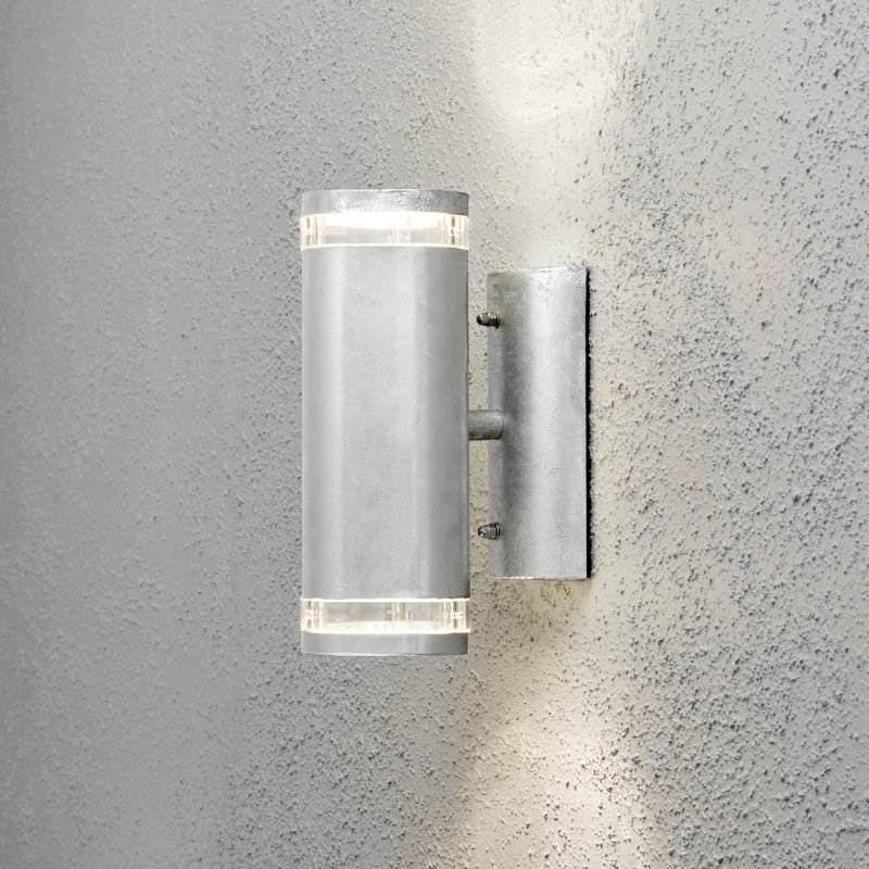 Modena 2 - Bulb 23.5cm H Outdoor Armed Sconce, Galvanised Steel