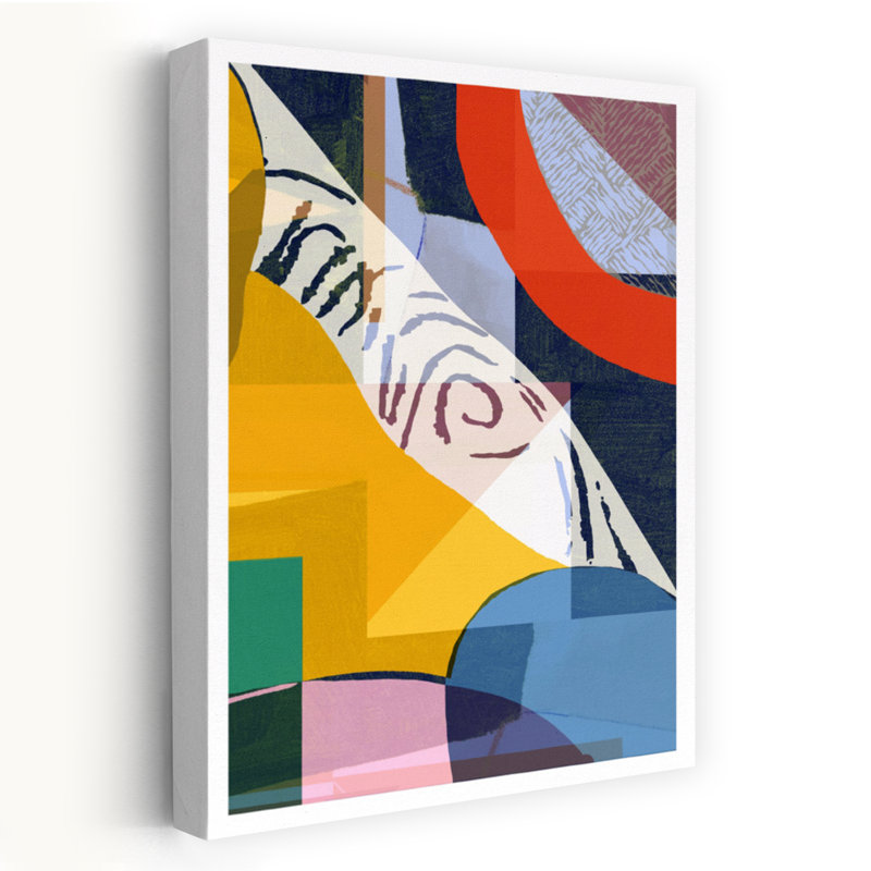 Art contemporain, art abstrait abstrait et coloré, H 48 po x l 32 po