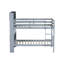 Lit simple superposé avec tablettes, bois d'hévéa gris, garde-corps et lit détachable à 2 lits, structure en bois avec rangement pour tête de lit bibliothèque, lits convertibles et décoratifs-130429144