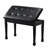 Duet Piano Bench With Storage, Wooden Piano Stool With Waterproof Padded Cushion, Black-893869026