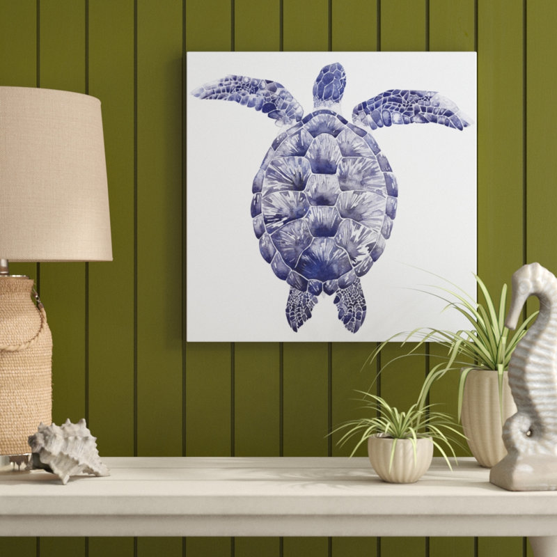 Marine Turtle I by Grace Popp - Wrapped Canvas Painting, 51cm H x 51cm W