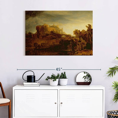 Lilie paysage avec un château