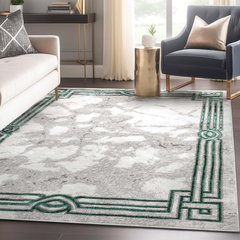 Tapis vert Kampen Fairmont Glam, Rectangle 7 pi 10 po x 9 pi 10 po
