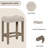 4-Piece Farmhouse Counter Height Dining Set with Upholstered Stools for Small Spaces-871972736