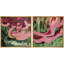 Abstrait, ensemble de 2 reproductions d'art sur toile encadrées botaniques encadrées-109881699-109881697