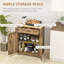 Armoire de rangement latérale - brun rustique moderne avec comptoir en bois massif. 2 tiroirs, portes, tablette réglable. Pour des endroits variés. Salon l 26,75 po x P 15,75 po.