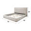 Grand lit tapissier gris - 75,41 po Long et large: 89,68 po
