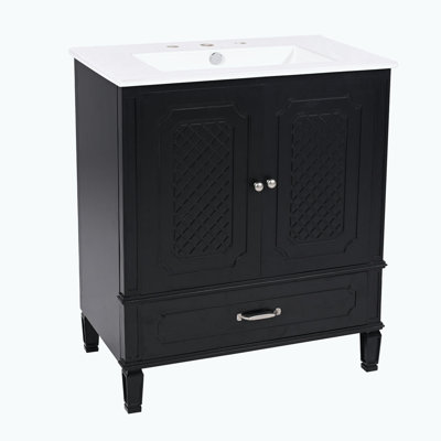 Meuble-lavabo avec lavabo et armoire avec tiroirs