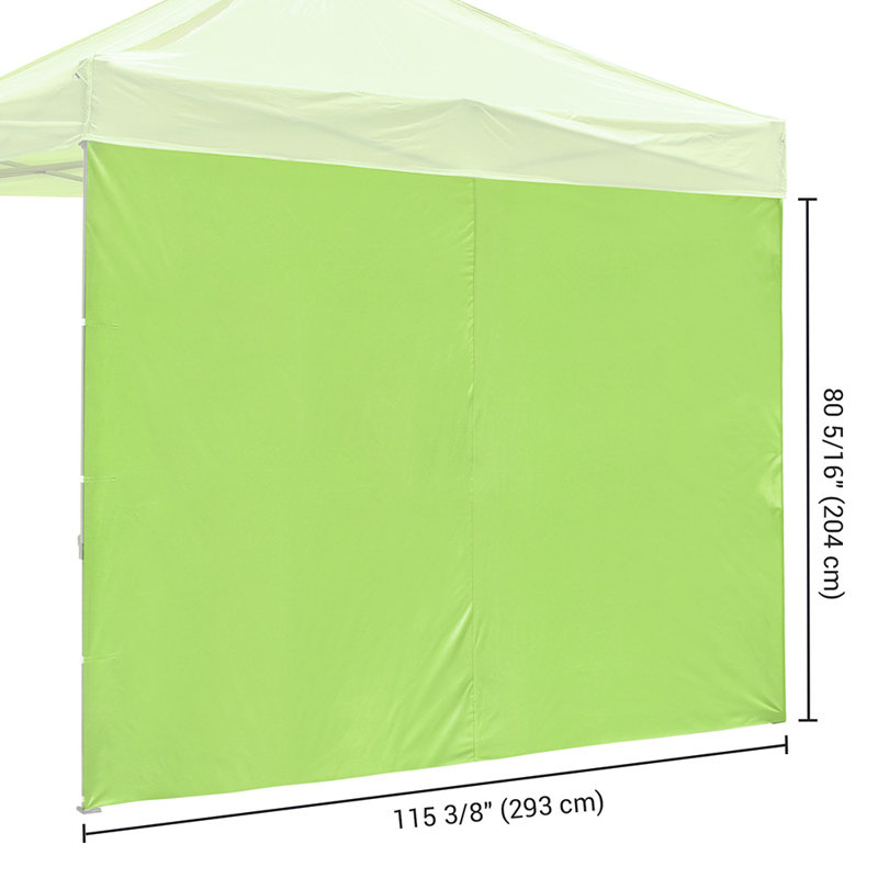 InstaHibit Universal Privacy Sidewall UV30+ Fits Canopy Gazebo 1 Piece Green, 114.96" H x 78.74" W x 0.39" D, Green