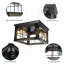 Plafonnier encastré carré en bois rustique 14,57 po Williston Forge-311441584
