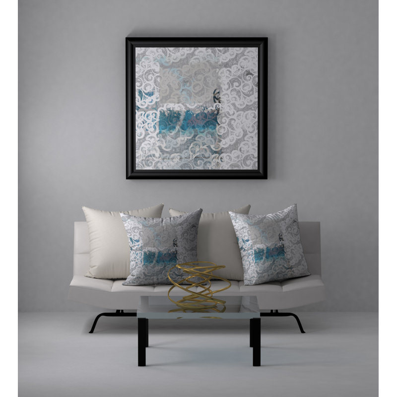 Abstract Reversible Throw Pillow, 24" x 24"