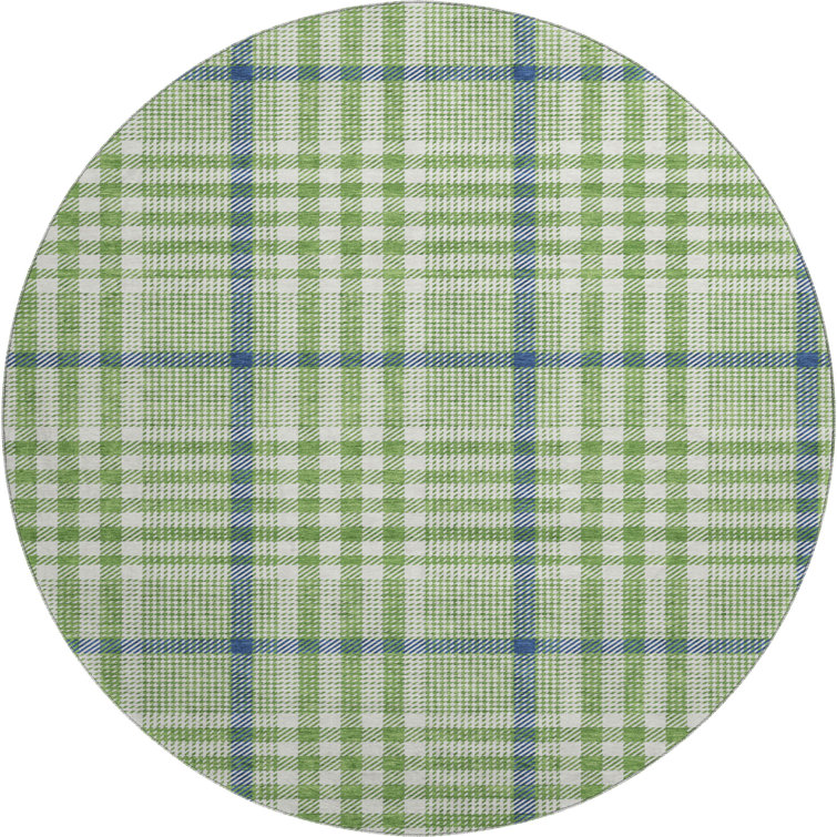 Premium Machine Washable Corry AMF1054 Plaid Rug