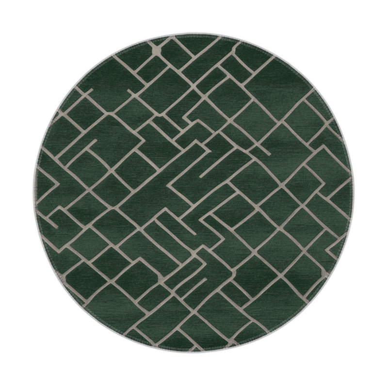Tapis vert intérieur et extérieur Trellis, Rond 5 pi