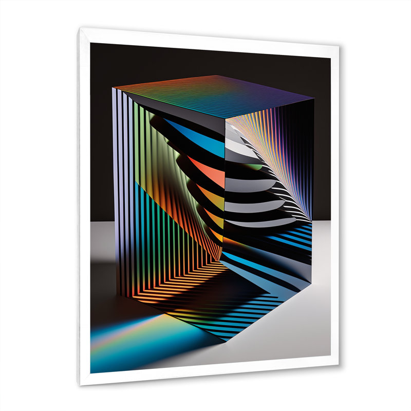 «Structural Geometric Architecture I», reproduction sur toile, H 32 po x l 24 po x P 1 po, Cadre simple blanc