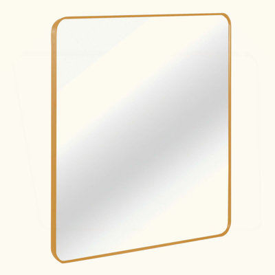 Metal Framed Square Bathrrom Mirror For Wall.