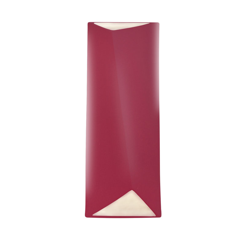 Ambiance Ceramic LED Flush Mounted Sconce, Cerise