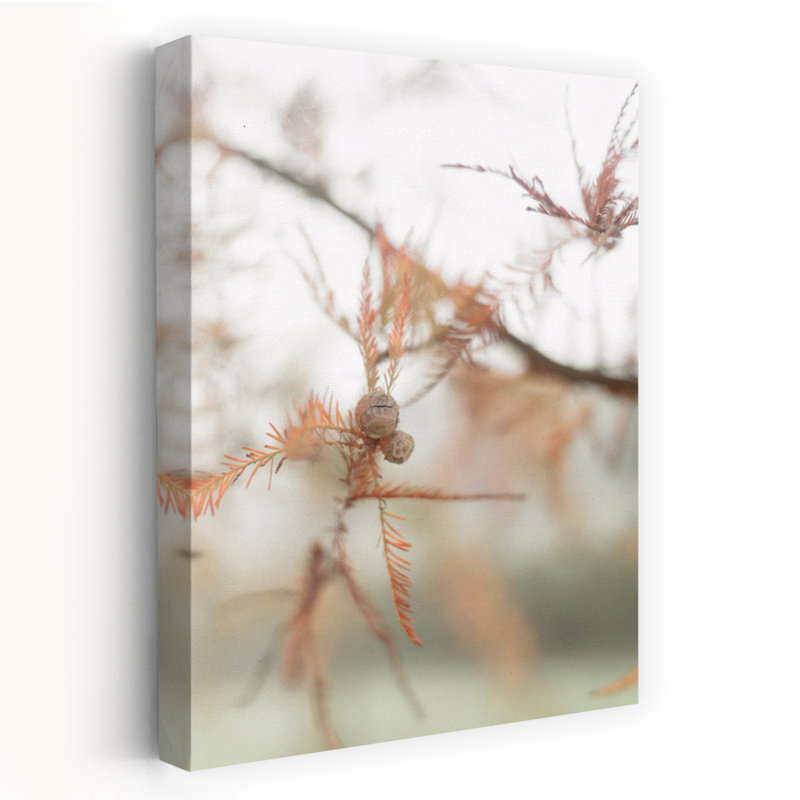 Doux hiver, branche délicate, biologique, automne pacifique, art mural, H 60 po x l 40 po