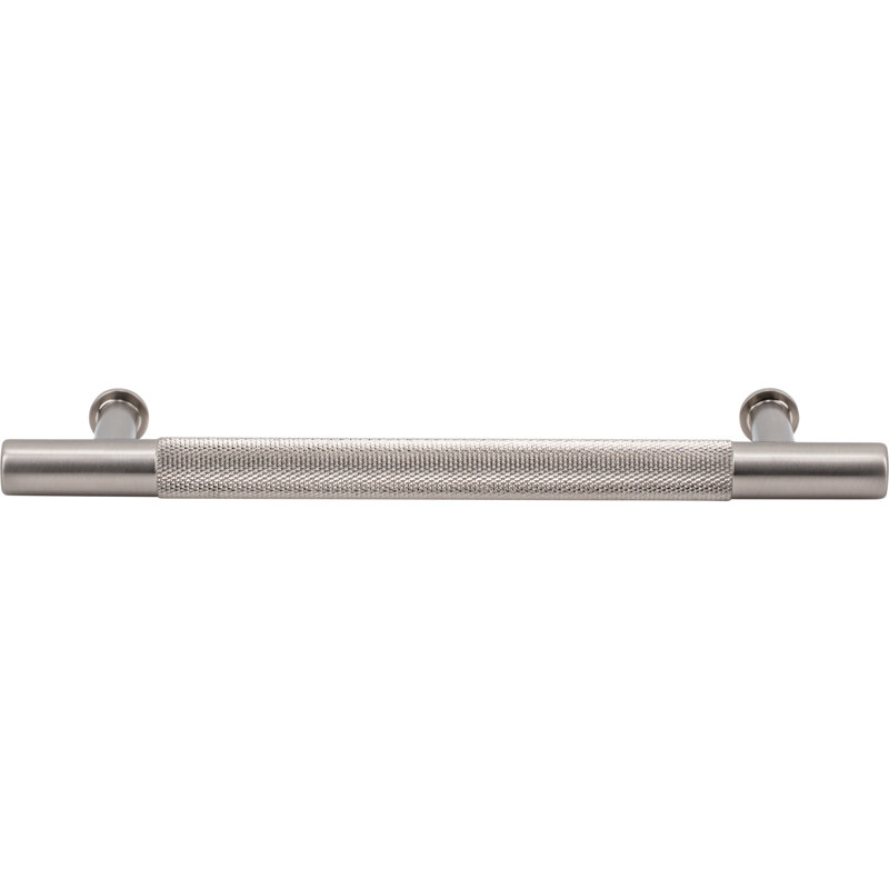 Beliza Knurled Bar Pull, Brushed Satin Nickel, 6 5/16"