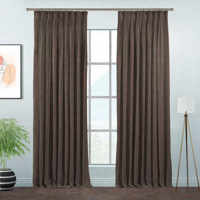 Pinch Plate Room Darkening Extra Long & Extra Wide Decorative Curtain - Single Panel_1