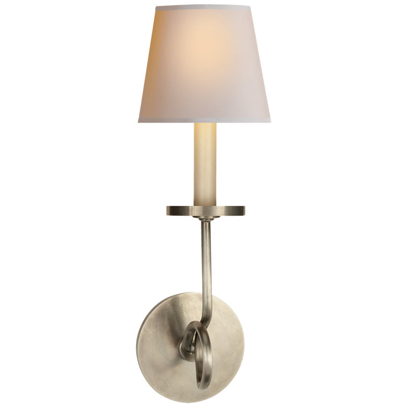 Chapman & Myers Symmetric Twist Single Sconce, Antique Nickel, Paper