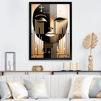 " Elgant Mask In Gold And Black "