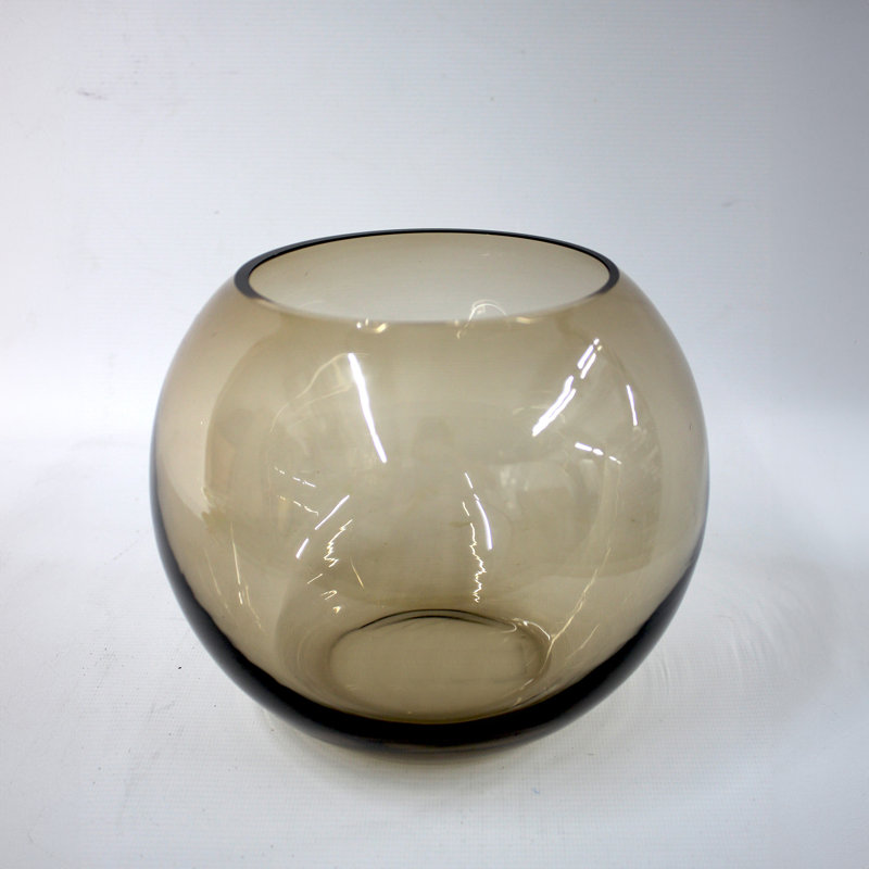 Dahntay Handmade Glass Table Vase, Brown