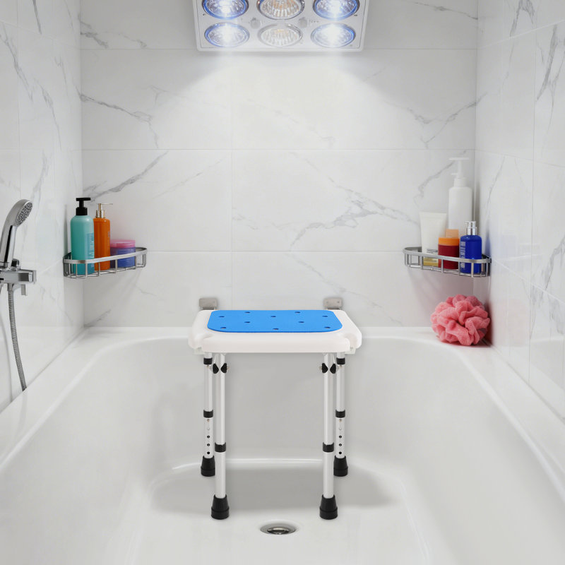 Siège de douche pliant pour montage mural, siège de douche à hauteur réglable, siège de douche pliable