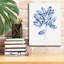  «Indigo Botanical 12» par Jean Plout, art mural sur toile, 12 po x 16 po