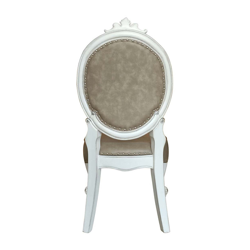 Chaise d'appoint Chalcraf, Gris rétro / blanc os, Blanc os