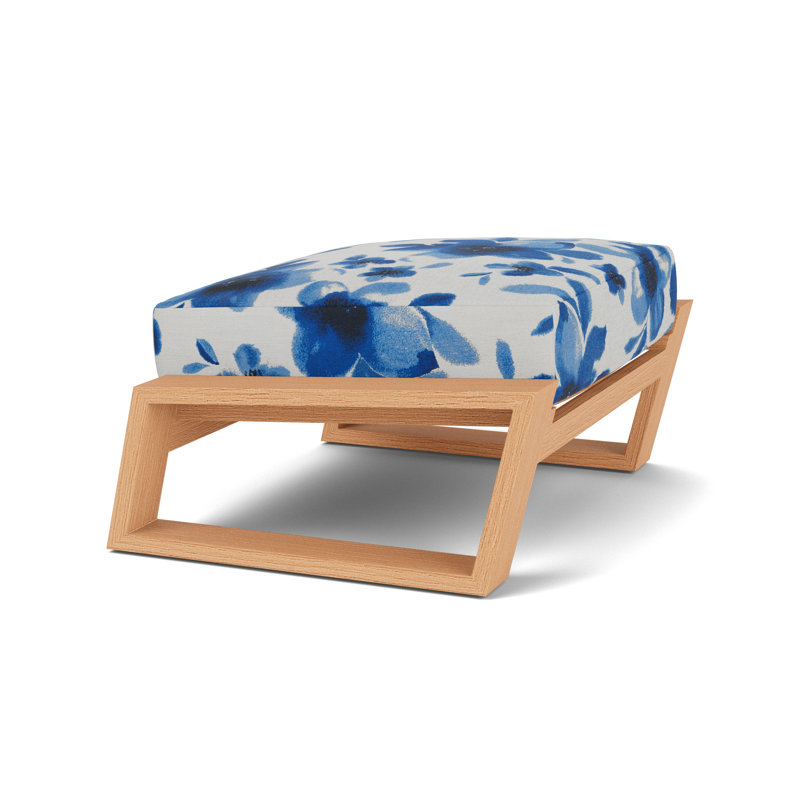 Pursuit Outdoor Ottoman, Watercolor Blossom Capri
